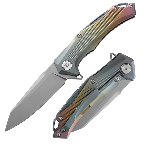 D2 Pocket Knife With Titanium Handle And Liner Lock System