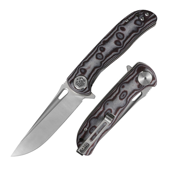 D2 Pocket Knife With Micarta Handle And Liner Lock System