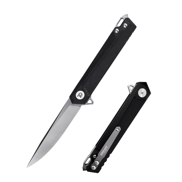 DREAMTECH Knife Folding Pocket Knife G10 Handle D2 Knife D3311