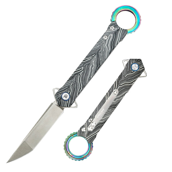 DREAMTECH Knives Folding Pocket Knife G10 Knives D2 Knife D3312