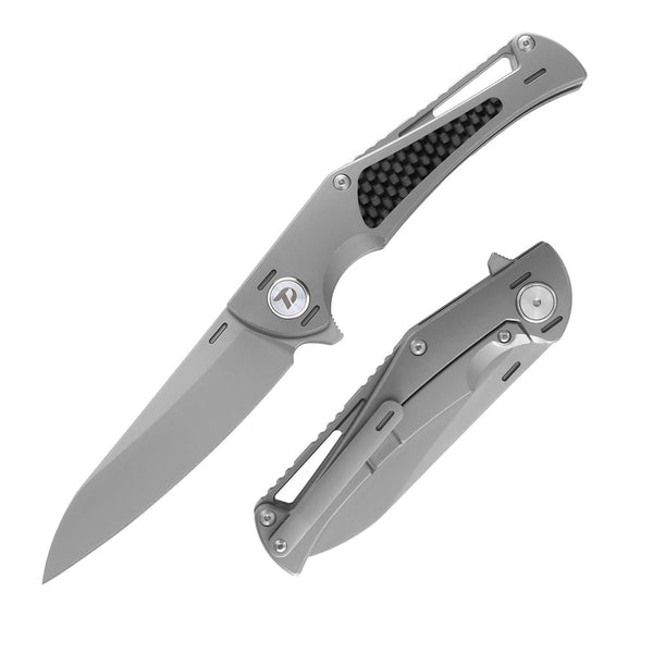 DREAMTECH Folding Pocket Knife Titanium & Carbon Fiber Handle M390 Knife D3386