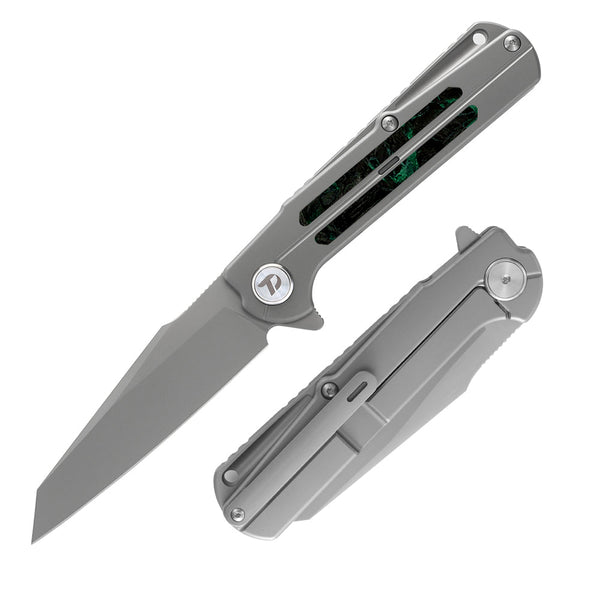 DREAMTECH Folding Knife Titanium & Carbon Fiber Handle M390 Blade Knife D3403