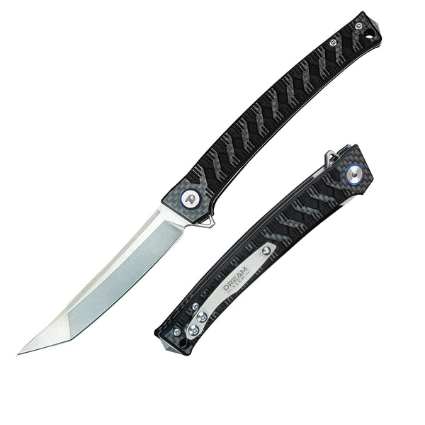 DREAMTECH Knife Folding Knife Carbon Fiber Knife D2 Knife D3406