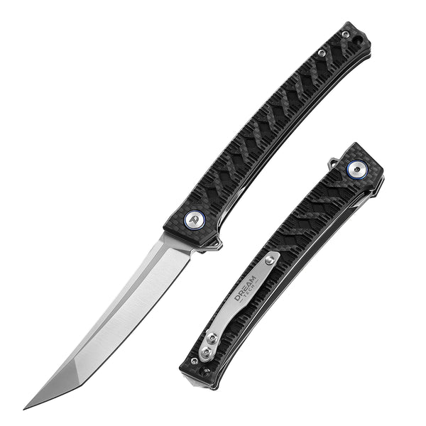 DREAMTECH Knife Folding Knife Carbon Fiber Knife D2 Knife D3406
