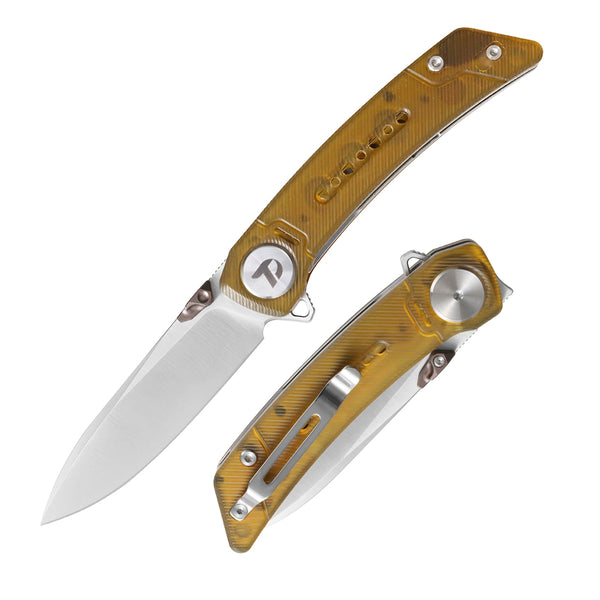 DREAMTECH Knives Folding Pocket Knife PEI Handle 14C28N Blade Knife D3610