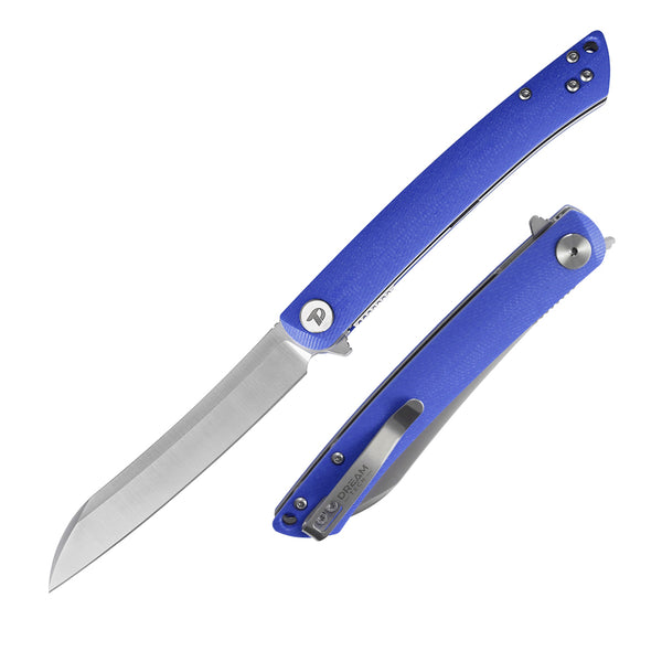 DREAMTECH Knife Large Blade Folding Knife G10 Knives D2 Knife D4224