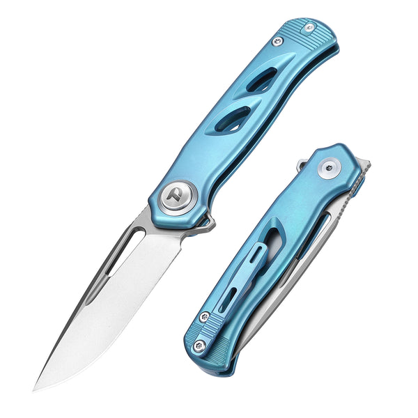 DREAMTECH Folding Pocket Knife Titanium Handle Button lock system(Our Patents) M390 Blade Knife D4260