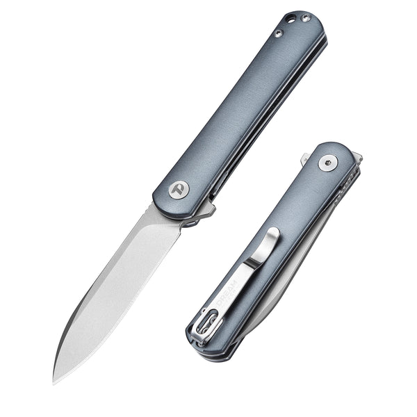 DREAMTECH Folding Pocket Knife Aluminum Handle D2 Blade Knife D4280