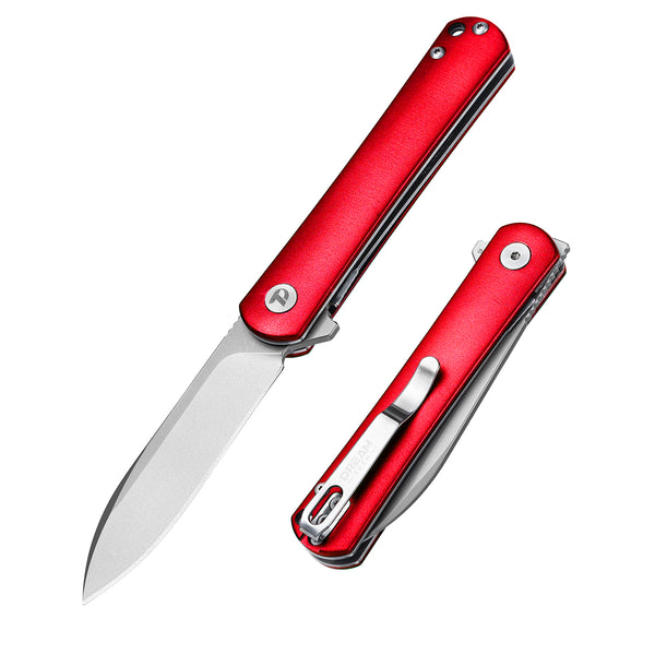 DREAMTECH Folding Pocket Knife Aluminum Handle D2 Blade Knife D4280