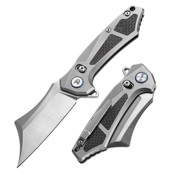 DREAMTECH Outdoor Folding Knife Titanium And Carbon Fiber Handle M390 Knife D9409