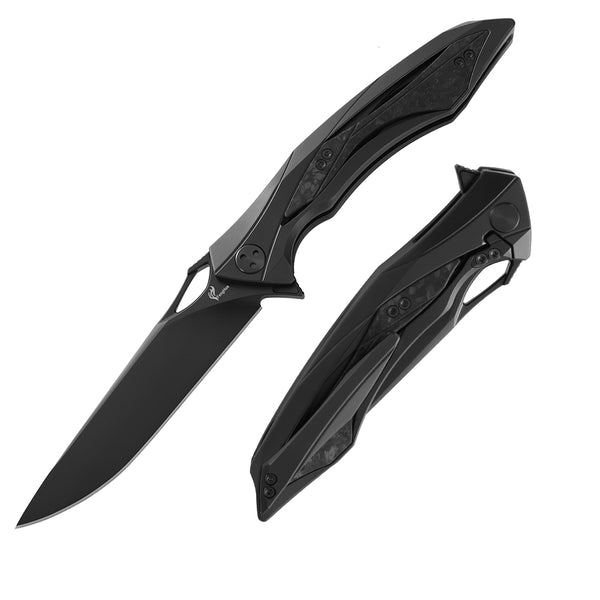 M390 Pocket Knife With Titanium Handle and The Pivot Axel Anti-rotation System (Our Patents)