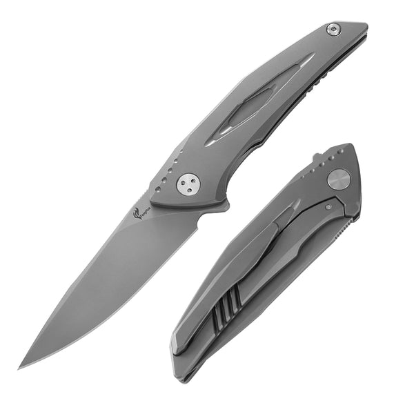M390 Pocket Knife With Titanium Handle and The Pivot Axel Anti-rotation System (Our Patents)
