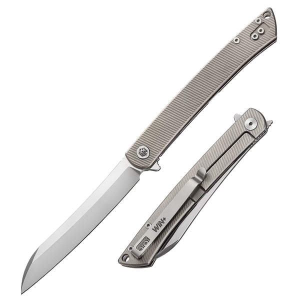 D2 Pocket Knife With Titanium Handle And Liner Lock System