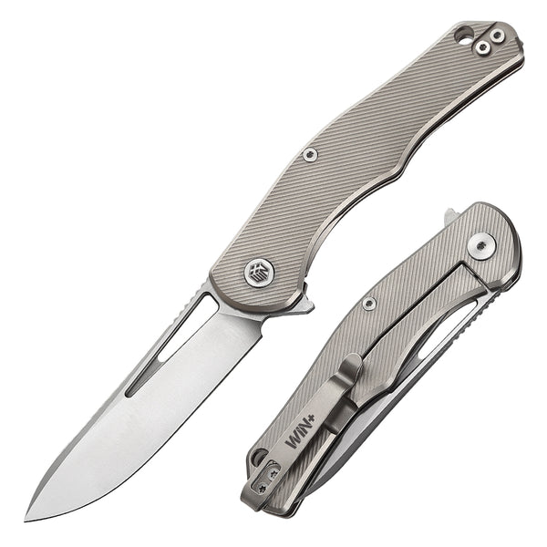 D2 Pocket Knife With Titanium Handle And Liner Lock System